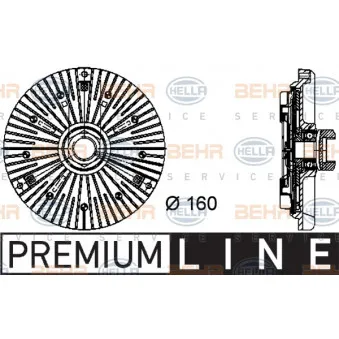Embrayage, ventilateur de radiateur HELLA