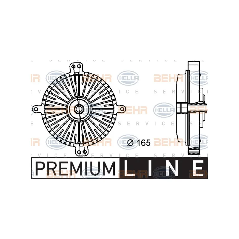 Embrayage, ventilateur de radiateur HELLA 8MV 376 733-041