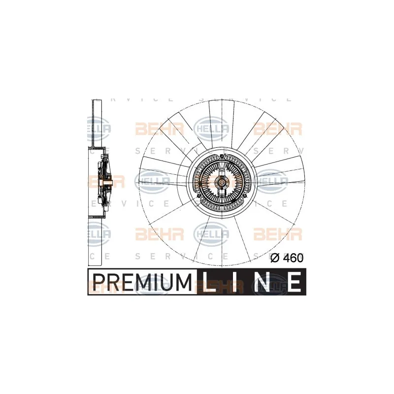 Ventilateur, refroidissement du moteur HELLA 8MV 376 733-311