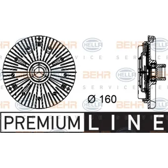 Embrayage, ventilateur de radiateur HELLA 8MV 376 734-441