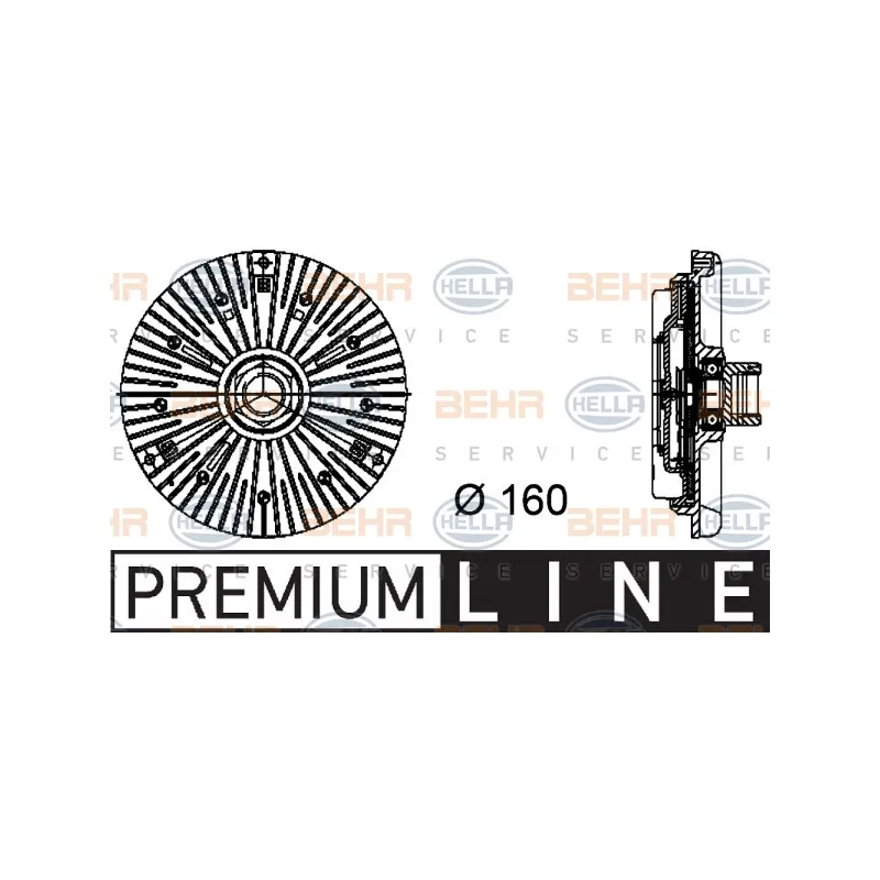 Embrayage, ventilateur de radiateur HELLA 8MV 376 734-441