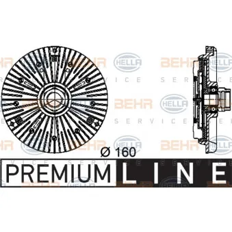 Embrayage, ventilateur de radiateur HELLA 8MV 376 734-451