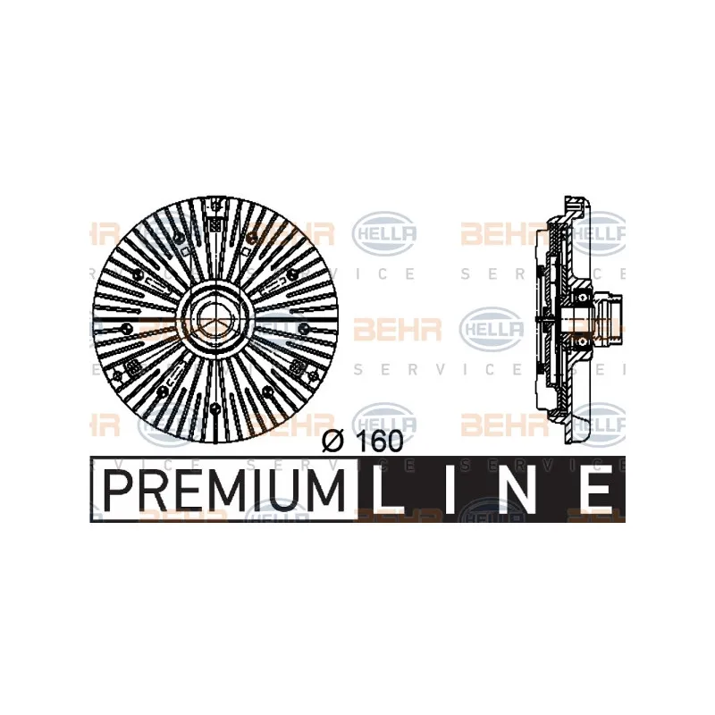 Embrayage, ventilateur de radiateur HELLA 8MV 376 734-451