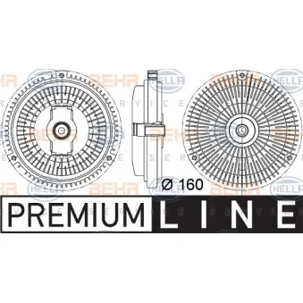Embrayage, ventilateur de radiateur HELLA 8MV 376 757-331