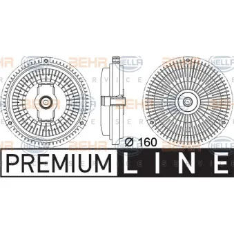 Embrayage, ventilateur de radiateur HELLA 8MV 376 757-341