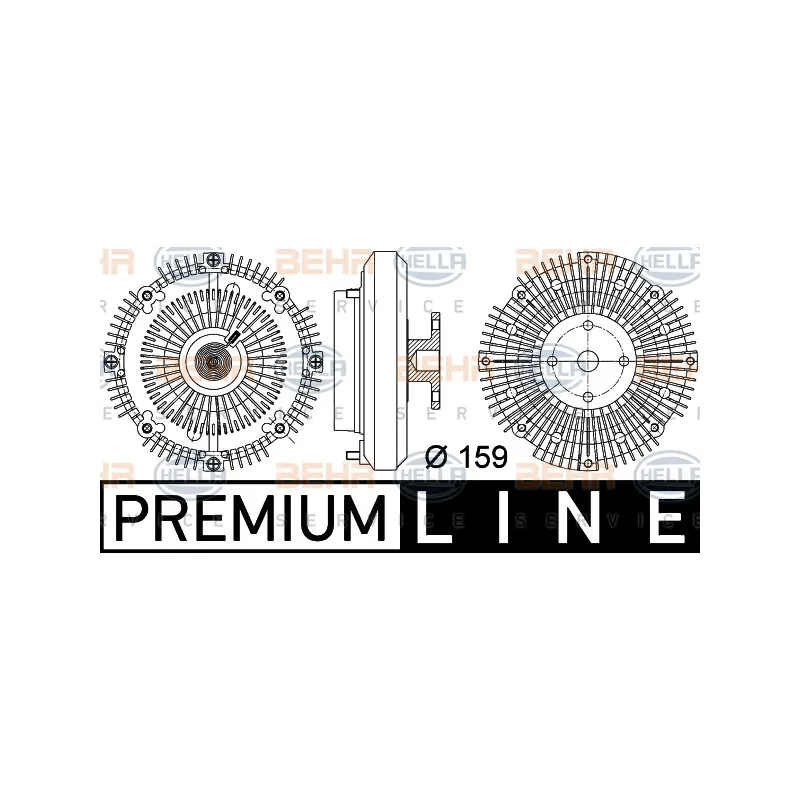 Embrayage, ventilateur de radiateur HELLA 8MV 376 757-351