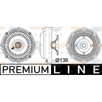 Embrayage, ventilateur de radiateur HELLA 8MV 376 757-381
