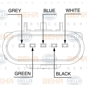Ventilateur, refroidissement du moteur HELLA 8MV 376 758-301