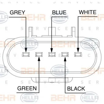 Ventilateur, refroidissement du moteur HELLA 8MV 376 758-311