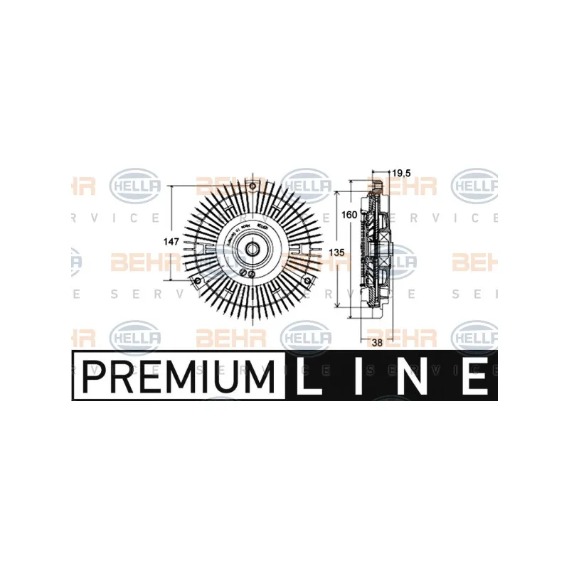 Embrayage, ventilateur de radiateur HELLA 8MV 376 758-431