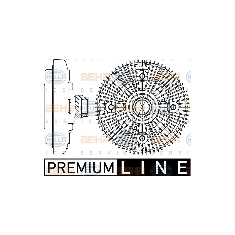 Embrayage, ventilateur de radiateur HELLA 8MV 376 906-651