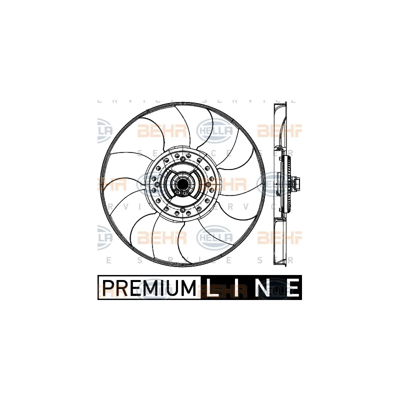Ventilateur, refroidissement du moteur HELLA 8MV 376 906-731
