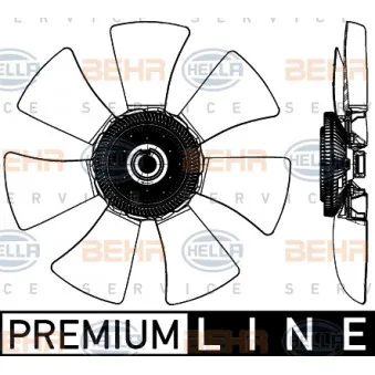 Ventilateur, refroidissement du moteur HELLA 8MV 376 906-751