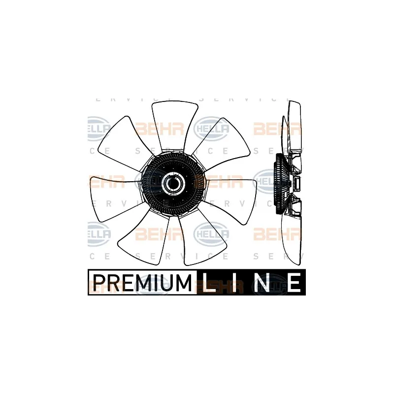 Ventilateur, refroidissement du moteur HELLA 8MV 376 906-751