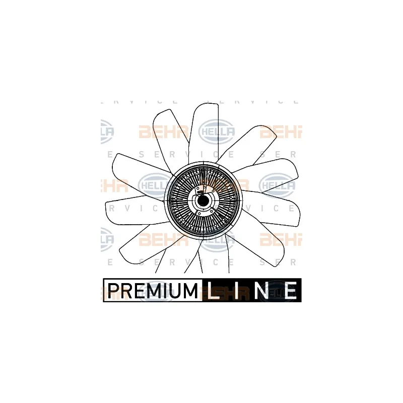Ventilateur, refroidissement du moteur HELLA 8MV 376 906-791