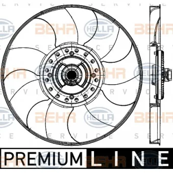 Ventilateur, refroidissement du moteur HELLA 8MV 376 907-061