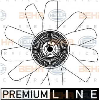 Ventilateur, refroidissement du moteur HELLA 8MV 376 907-331