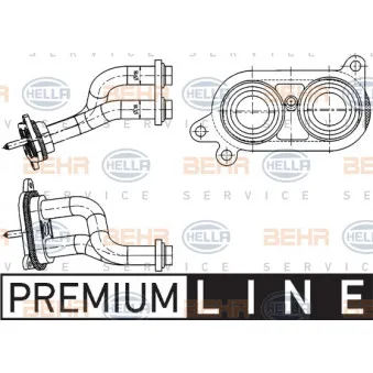Canalisation, échangeur de chaleur HELLA