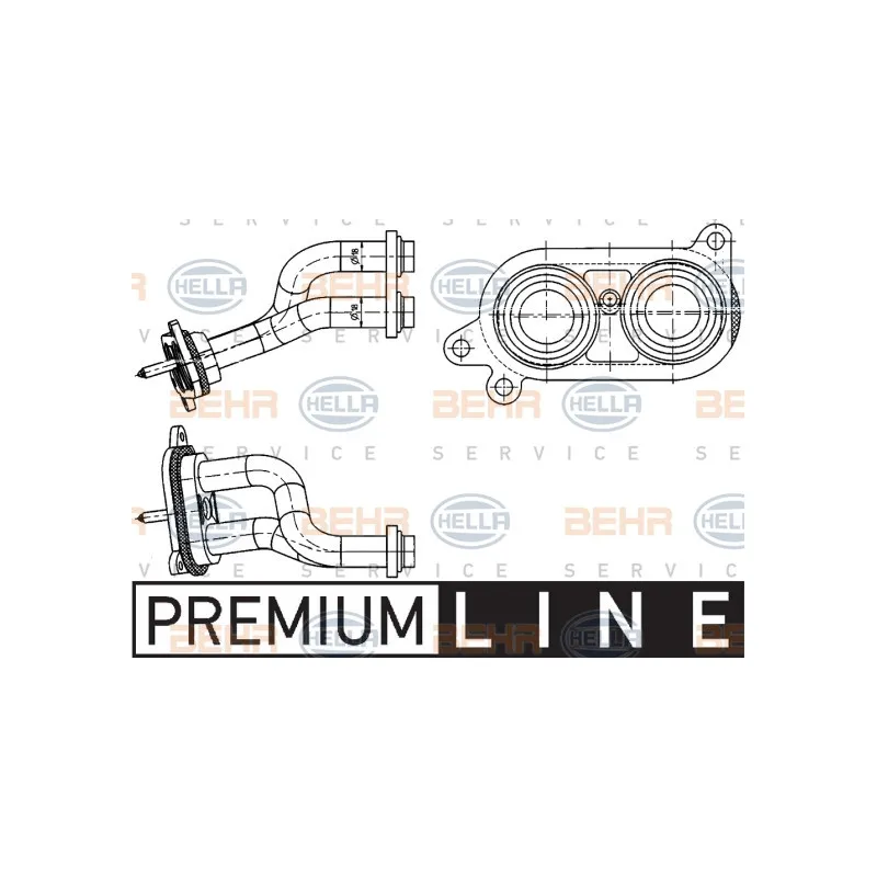 Canalisation, échangeur de chaleur HELLA 8MY 376 744-611