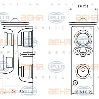 Détendeur, climatisation HELLA 8UW 351 004-204