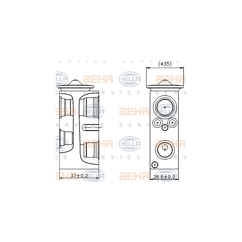 Détendeur, climatisation HELLA 8UW 351 004-204