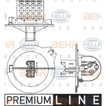 Résistance, pulseur d'air habitacle HELLA 9ML 351 303-271