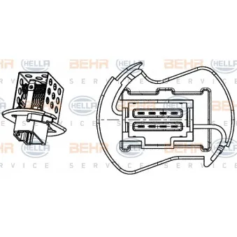 Résistance, pulseur d'air habitacle HELLA 9ML 351 332-251