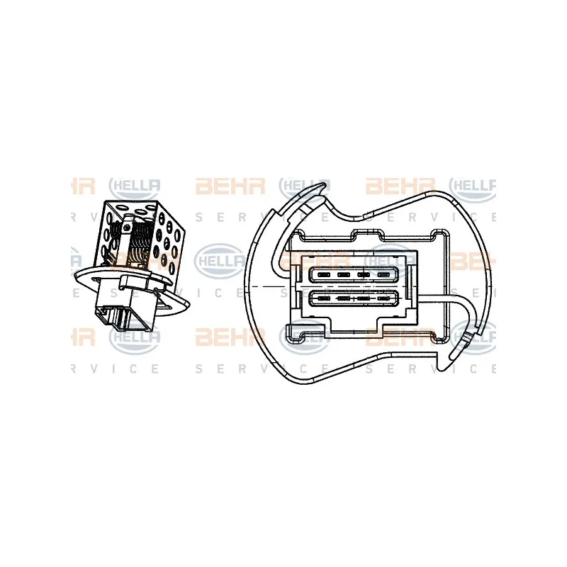 Résistance, pulseur d'air habitacle HELLA 9ML 351 332-251