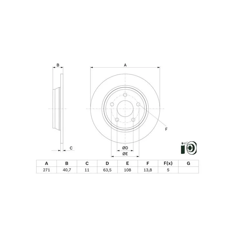 Jeu de 2 disques de frein avant BOSCH 0 986 479 F78