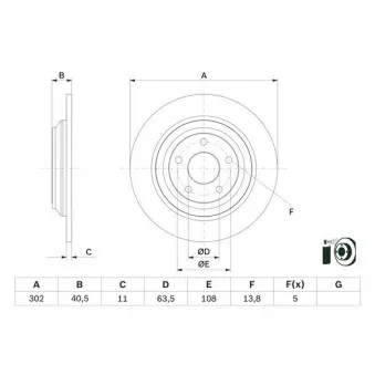Jeu de 2 disques de frein avant BOSCH 0 986 479 F79