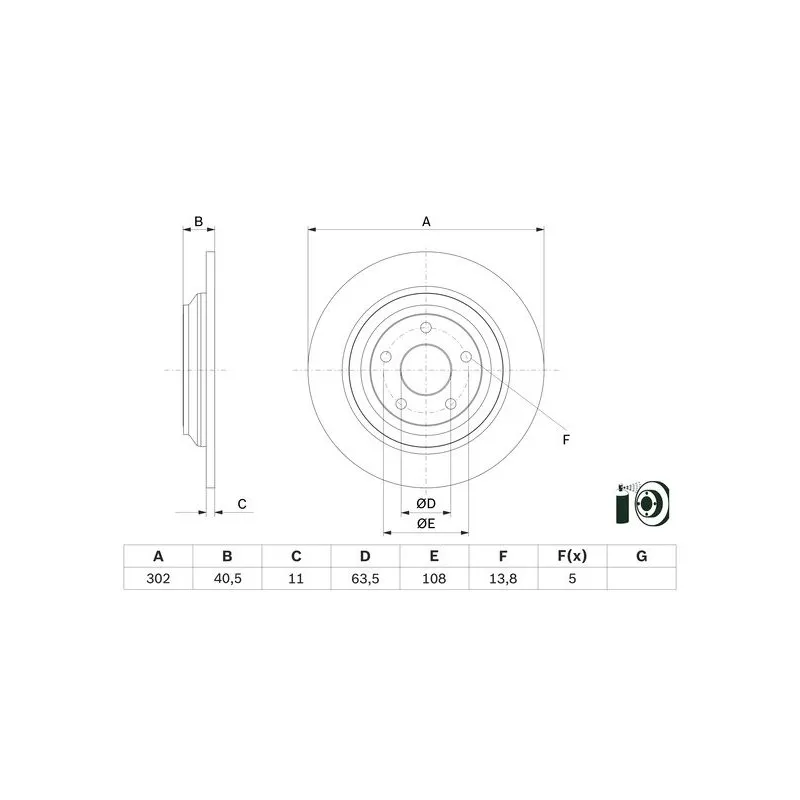 Jeu de 2 disques de frein avant BOSCH 0 986 479 F79