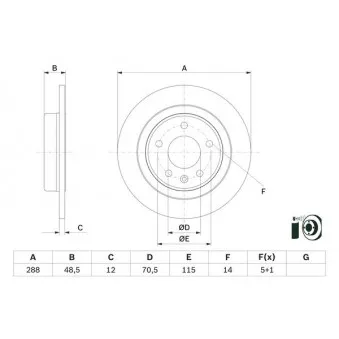 Jeu de 2 disques de frein avant BOSCH 0 986 479 F83