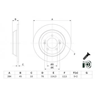 Jeu de 2 disques de frein arrière BOSCH 0 986 479 G28