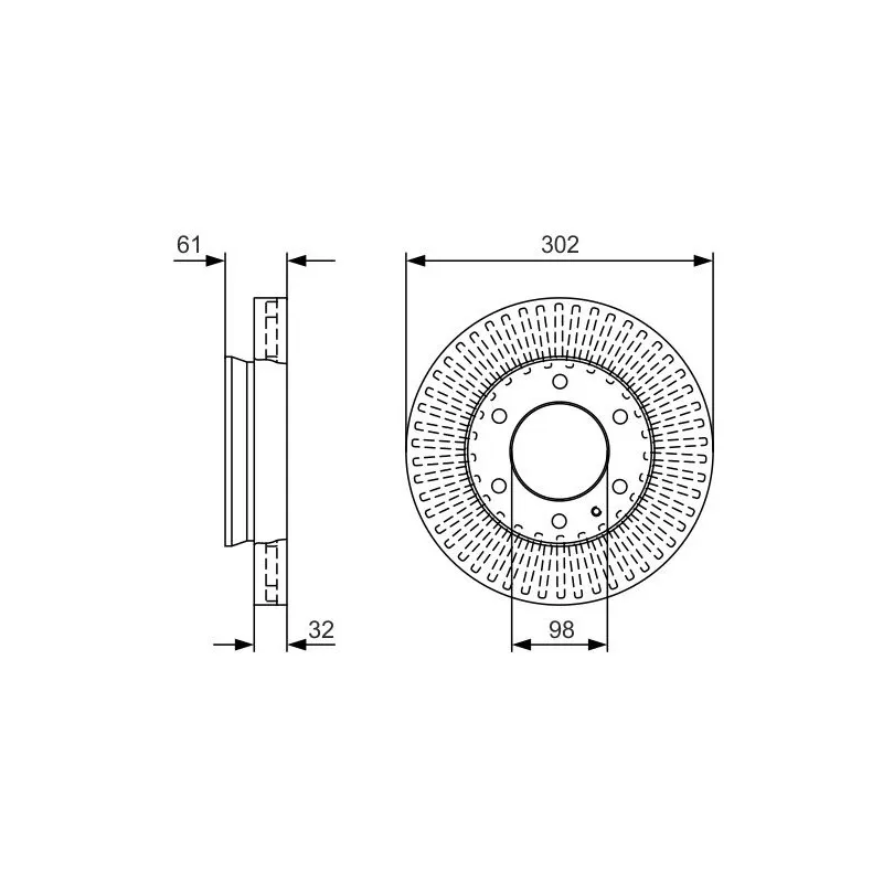 Jeu de 2 disques de frein avant BOSCH 0 986 479 V32