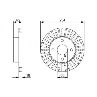 Jeu de 2 disques de frein avant BOSCH 0 986 479 V65
