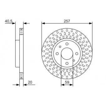 Jeu de 2 disques de frein avant BOSCH