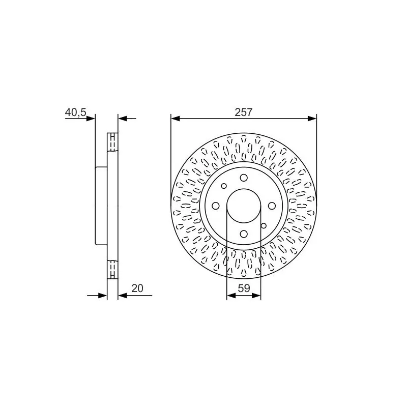 Jeu de 2 disques de frein avant BOSCH 0 986 479 W68