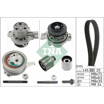 Pompe à eau + kit de courroie de distribution INA 530 0650 31