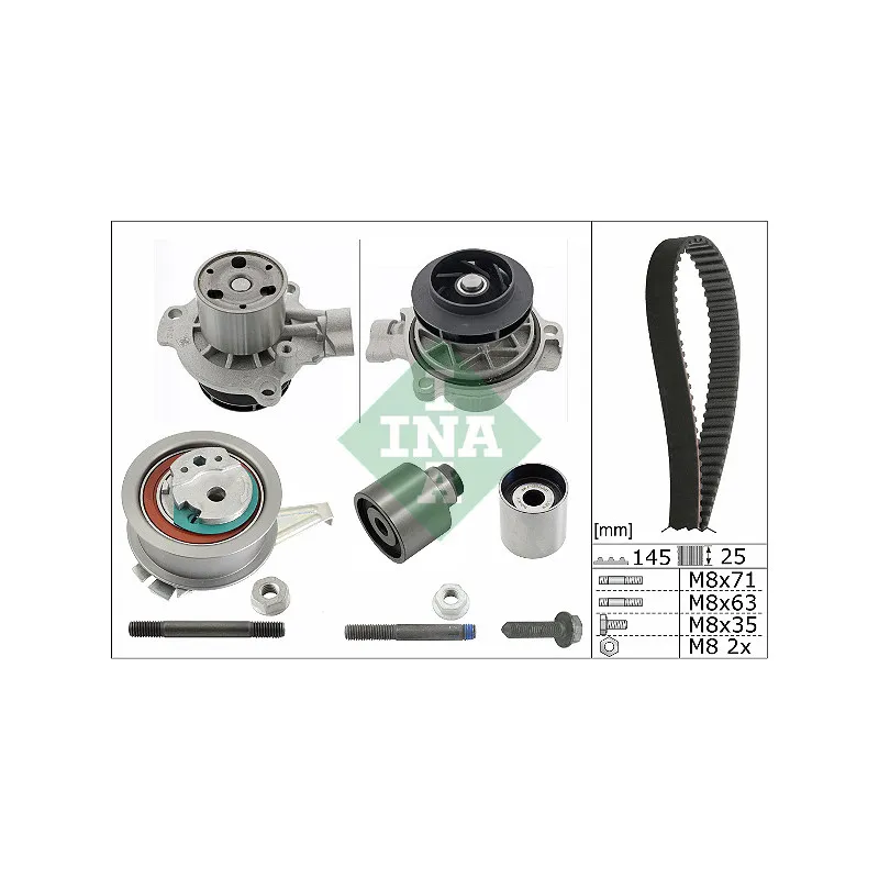 Pompe à eau + kit de courroie de distribution INA 530 0650 31