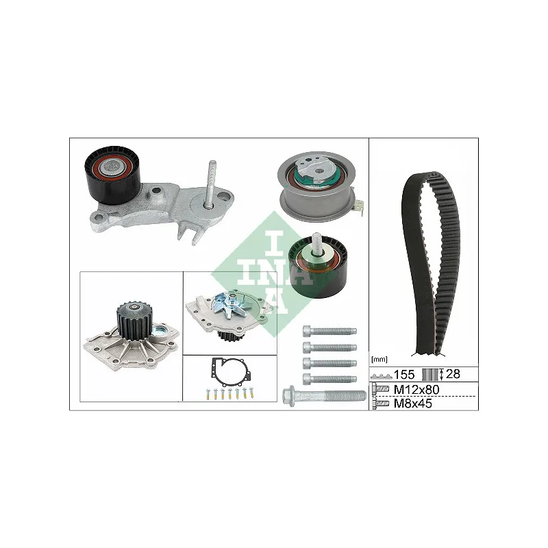 Pompe à eau + kit de courroie de distribution INA 530 0762 30