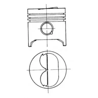 Kit de réparation, Piston/Chemise de cylindre KOLBENSCHMIDT