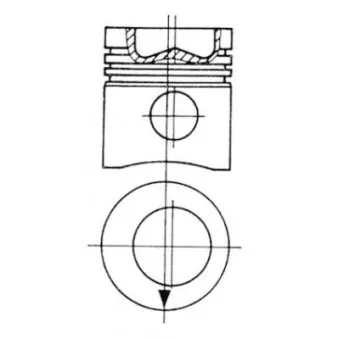 Kit de réparation, Piston/Chemise de cylindre KOLBENSCHMIDT 93445970