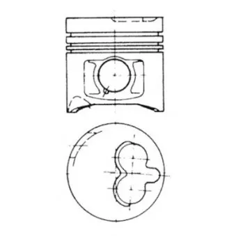 Kit de réparation, Piston/Chemise de cylindre KOLBENSCHMIDT 93883970