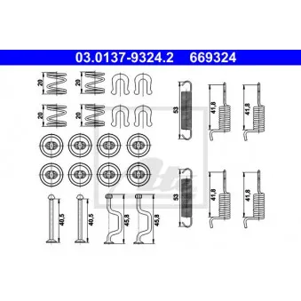 Kit d'accessoires, mâchoires de frein de stationnement ATE 03.0137-9324.2