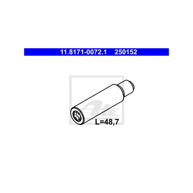 Boulon de guidage, étrier de frein ATE 11.8171-0072.1