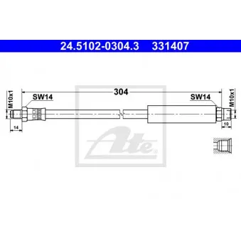 Flexible de frein ATE 24.5102-0304.3