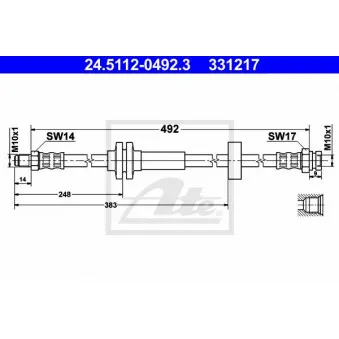 Flexible de frein ATE 24.5112-0492.3