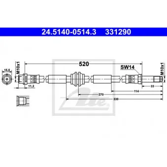 Flexible de frein ATE 24.5140-0514.3