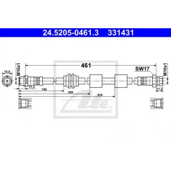 Flexible de frein ATE 24.5205-0461.3