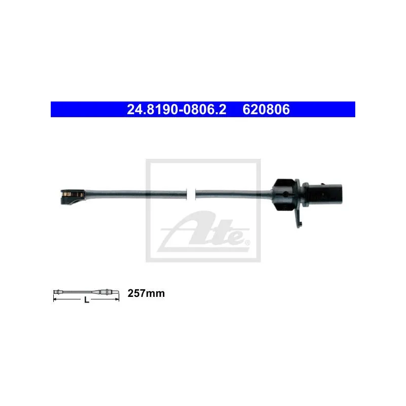 Contact d'avertissement, usure des plaquettes de frein ATE 24.8190-0806.2